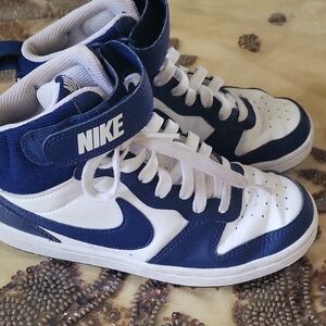 Nike Navy and White High-Top Sneakers